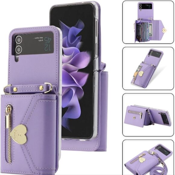 Samsung Galaxy Z Flip 4 Case with Love Flip Wallet - Picture 10 of 16